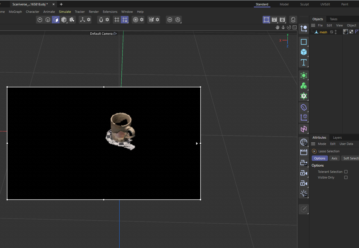 Activity 2 Scaniverse and Cinema 4D proccess work